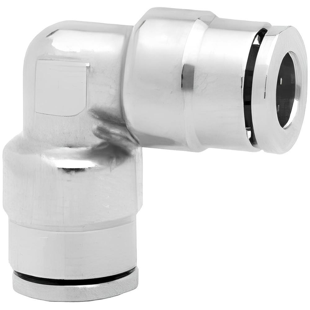 Norgren Push-to-Connect Tube x Tube Fitting: Union Elbow, 1/4" OD - 120400400
