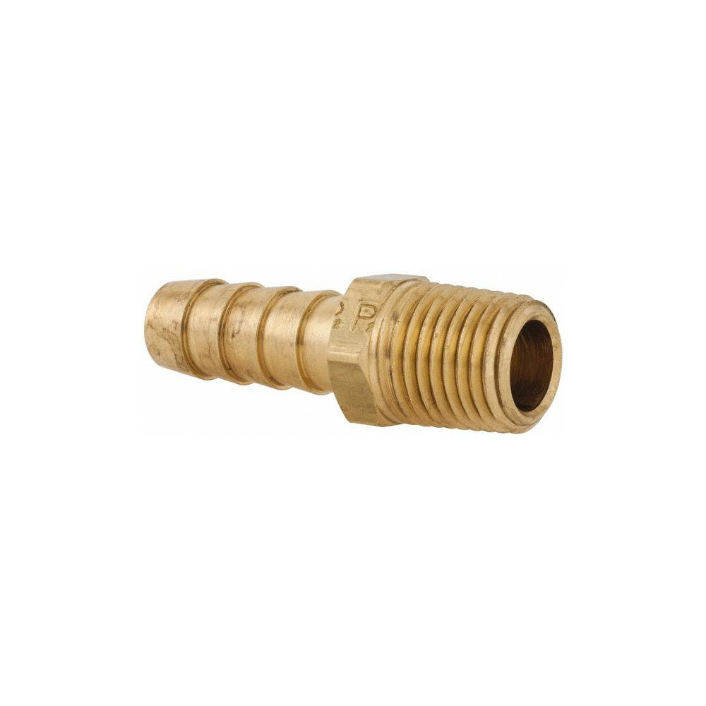 Parker Barbed Hose Fitting: 1/4" x 3/8" ID Hose, Male Connector - 125HBL-6-4