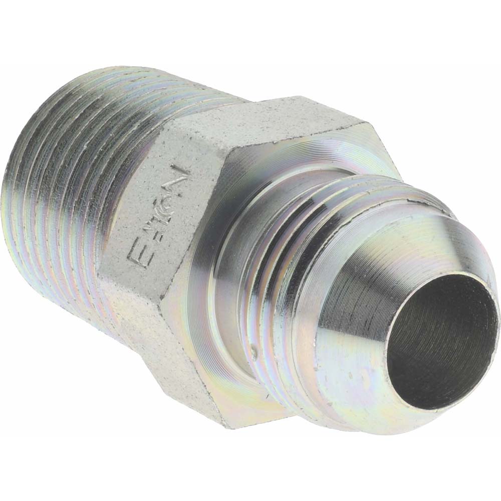 Eaton Steel Flared Tube Connector: 1/2" OD, 37 deg Flared Angle - 2021-8-8S