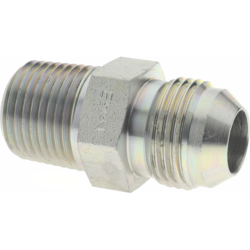 Eaton Steel Flared Tube Connector: 1/2" OD, 37 deg Flared Angle - 2021-8-8S