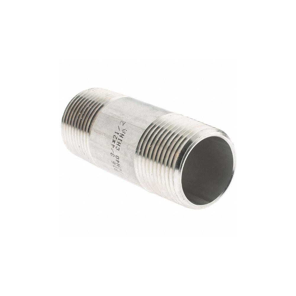 Value Collection Stainless Steel Pipe Nipple: 3/4" Pipe, Grade 316 & 316L - 6BN3/4*21/2
