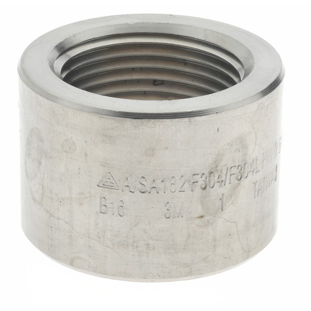 Merit Brass Pipe Half Coupling: 2", 304 & 304L Stainless Steel - 3411HD-32