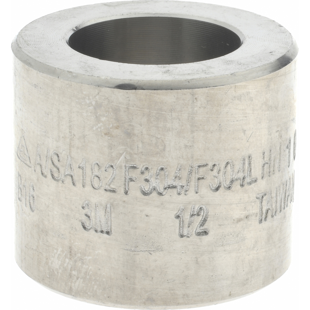 Merit Brass Pipe Half Coupling: 2", 304 & 304L Stainless Steel - 3411HD-32