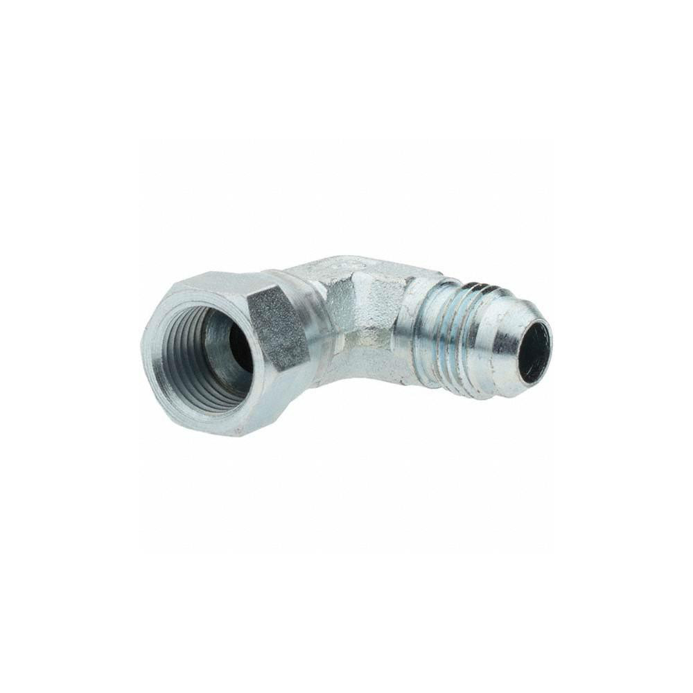 Parker Steel Flared Tube 90 Deg Elbow: 3/8" OD, 37 deg Flared Angle - KP70893