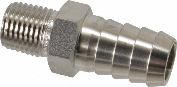 Ham-Let Pipe Hose Connector: 3/8 x 1/2", 316 Stainless Steel - 3001305