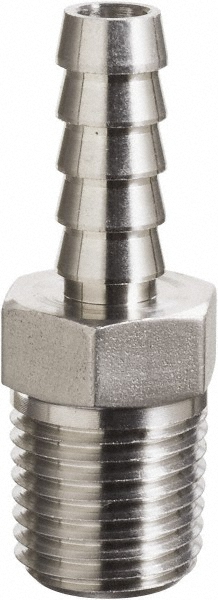 Ham-Let Pipe Hose Connector: 3/8 x 1/2", 316 Stainless Steel - 3001305