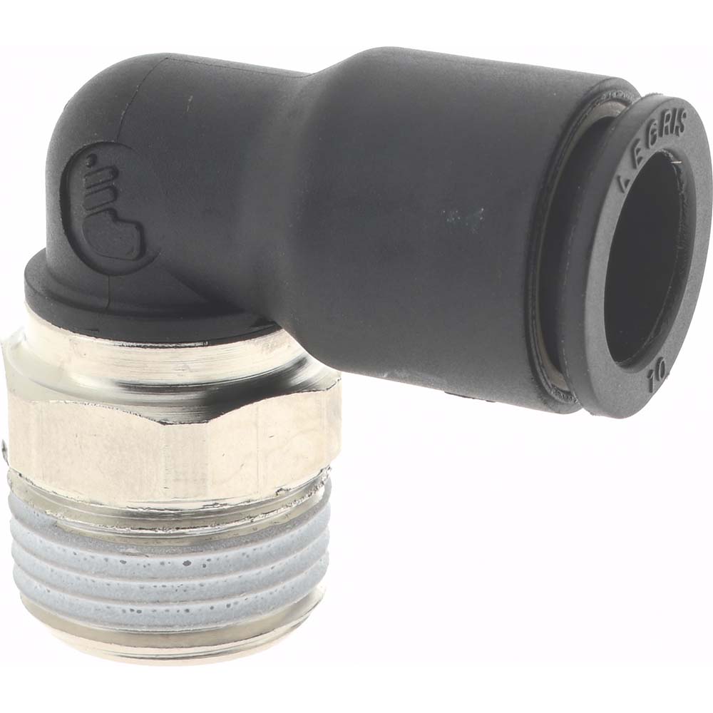 Legris Push-to-Connect Tube x Male BSPT Fitting: Extended Elbow, BSPP - 3129 06 10