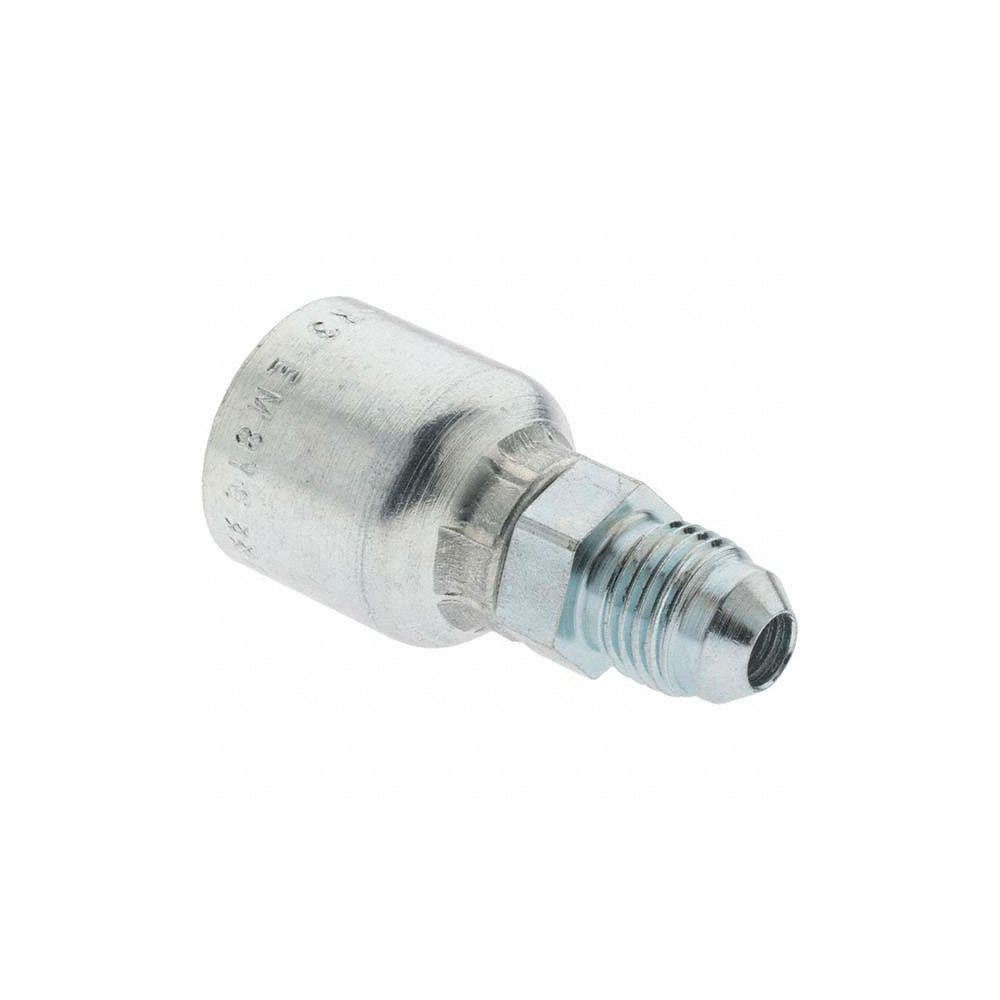 Parker Hydraulic Hose Male SAE 37 ° JIC Rigid Fitting: 0.25" ID, 4 mm, 1/2-20 - KP81286
