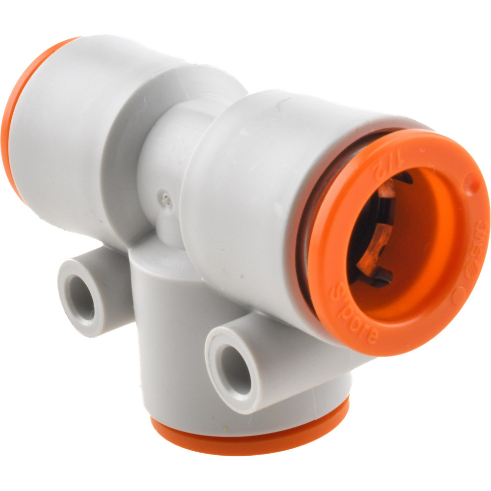 SMC PNEUMATICS Push-to-Connect Push-to-Connect Fitting: Tee, 1/2" OD - KQ2T13-00A