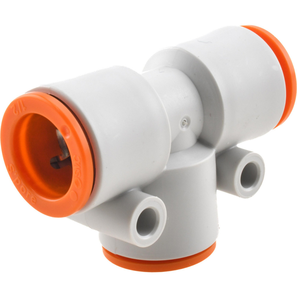 SMC PNEUMATICS Push-to-Connect Push-to-Connect Fitting: Tee, 1/2" OD - KQ2T13-00A