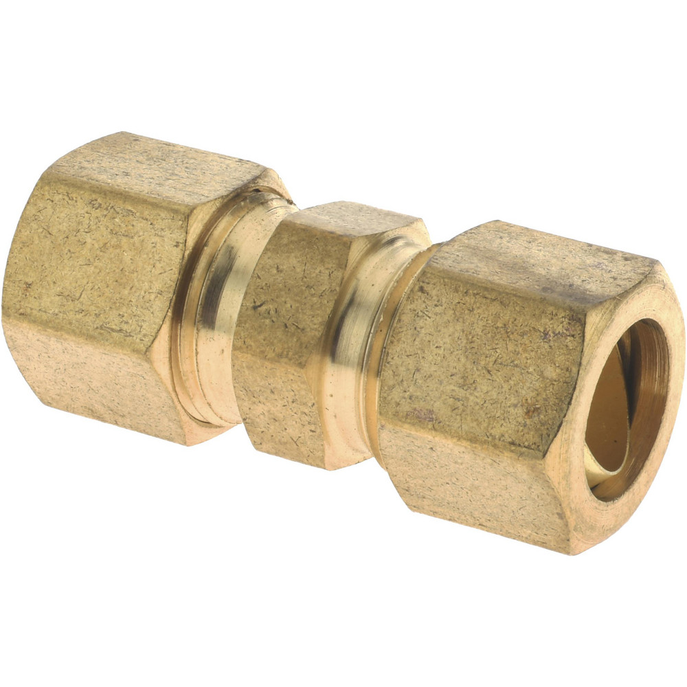 CerroBrass Compression Tube Union: 11/16-20, 1/2" Tube OD, Compression x Compression - 18068L