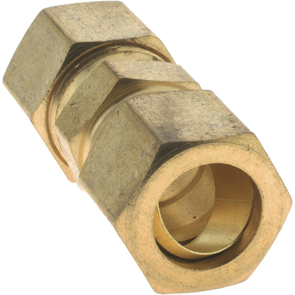 CerroBrass Compression Tube Union: 11/16-20, 1/2" Tube OD, Compression x Compression - 18068L
