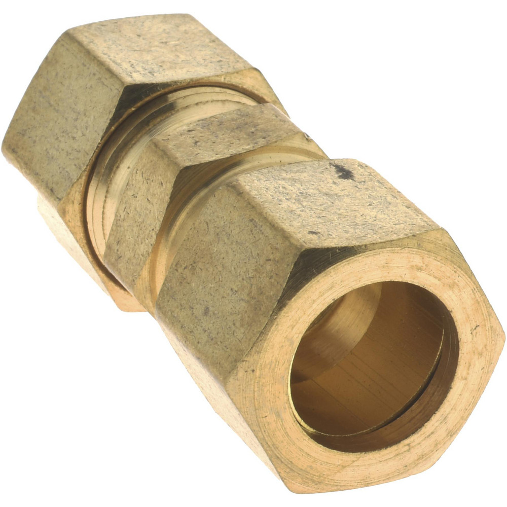 CerroBrass Compression Tube Union: 11/16-20, 1/2" Tube OD, Compression x Compression - 18068L
