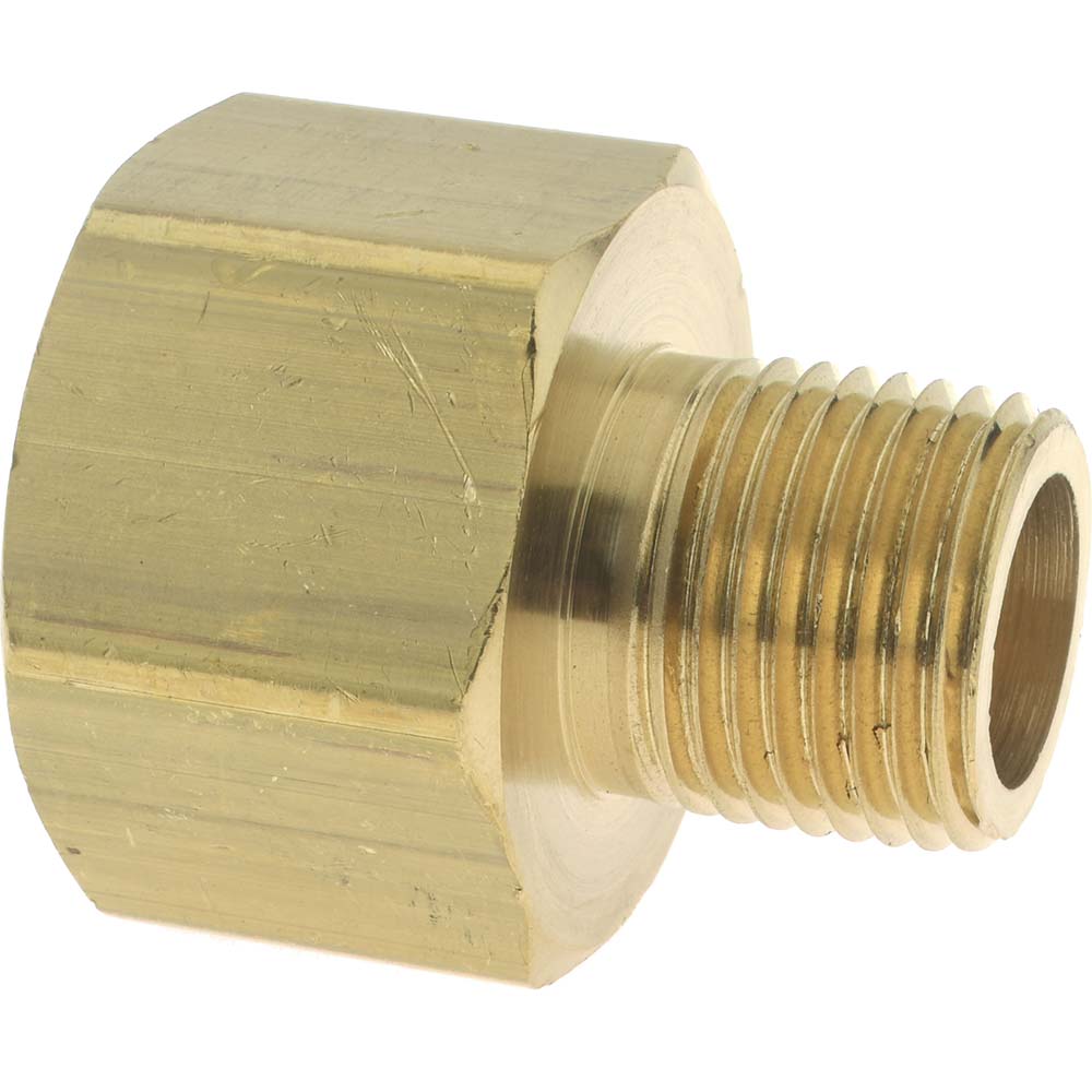 Parker Industrial Pipe Adapter: 1/2" Female Thread, 1/2" Male Thread, MNPTF x FNPTF - C530712