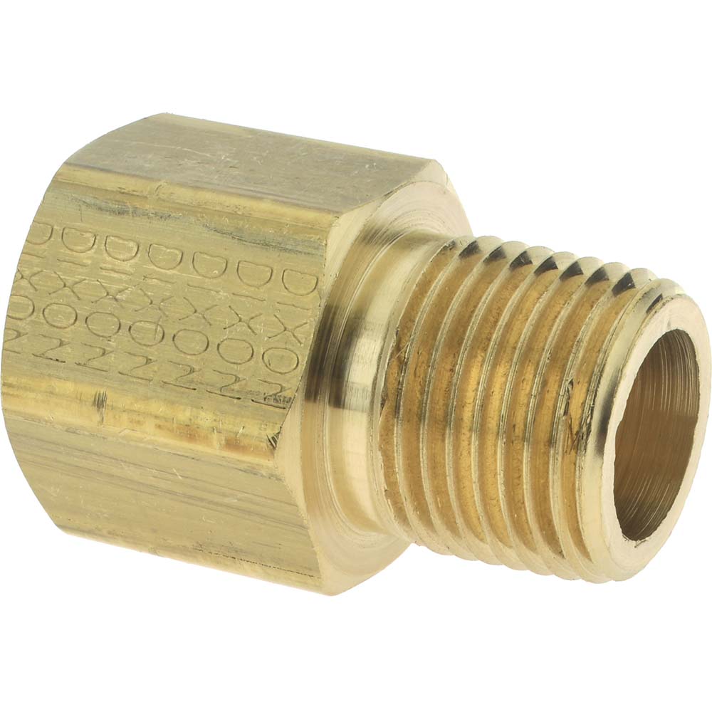 Parker Industrial Pipe Adapter: 1/2" Female Thread, 1/2" Male Thread, MNPTF x FNPTF - C530712