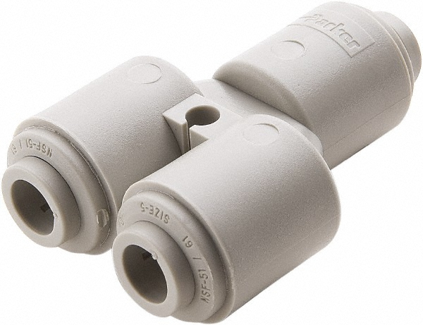 Parker Push-to-Connect Push-to-Connect x Push-to-Connect Fitting: Union Elbow, 3/8" OD - A6EU6-MG
