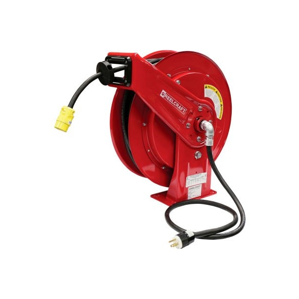 Reelcraft Reelcraft L 70100 123 3, 12 AWG / 3 Conductor x 100 ft, 15 AMP, Single Outlet (5-15R) with Cord - L 70100 123 3