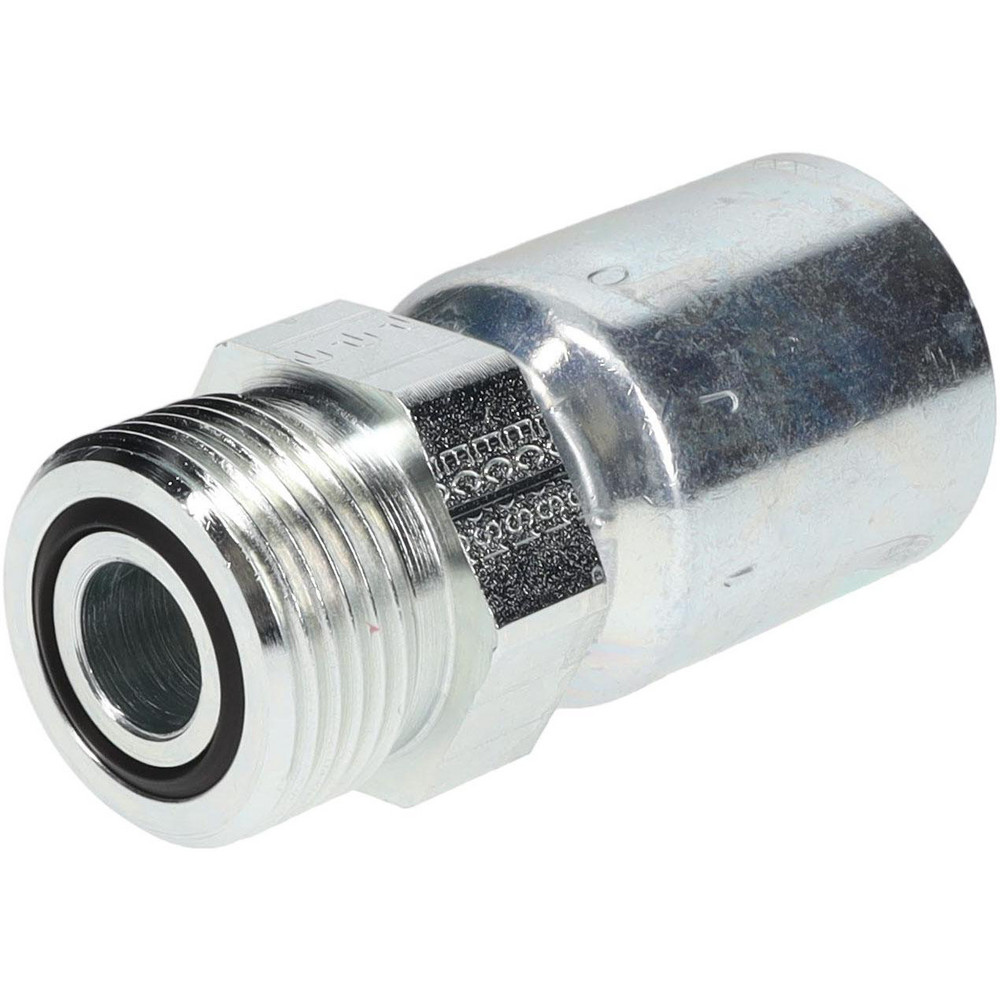 Parker Hydraulic Hose Male ORFS Swivel Fitting: 0.625" ID, 10 mm, 3/4" - BDPP-00316