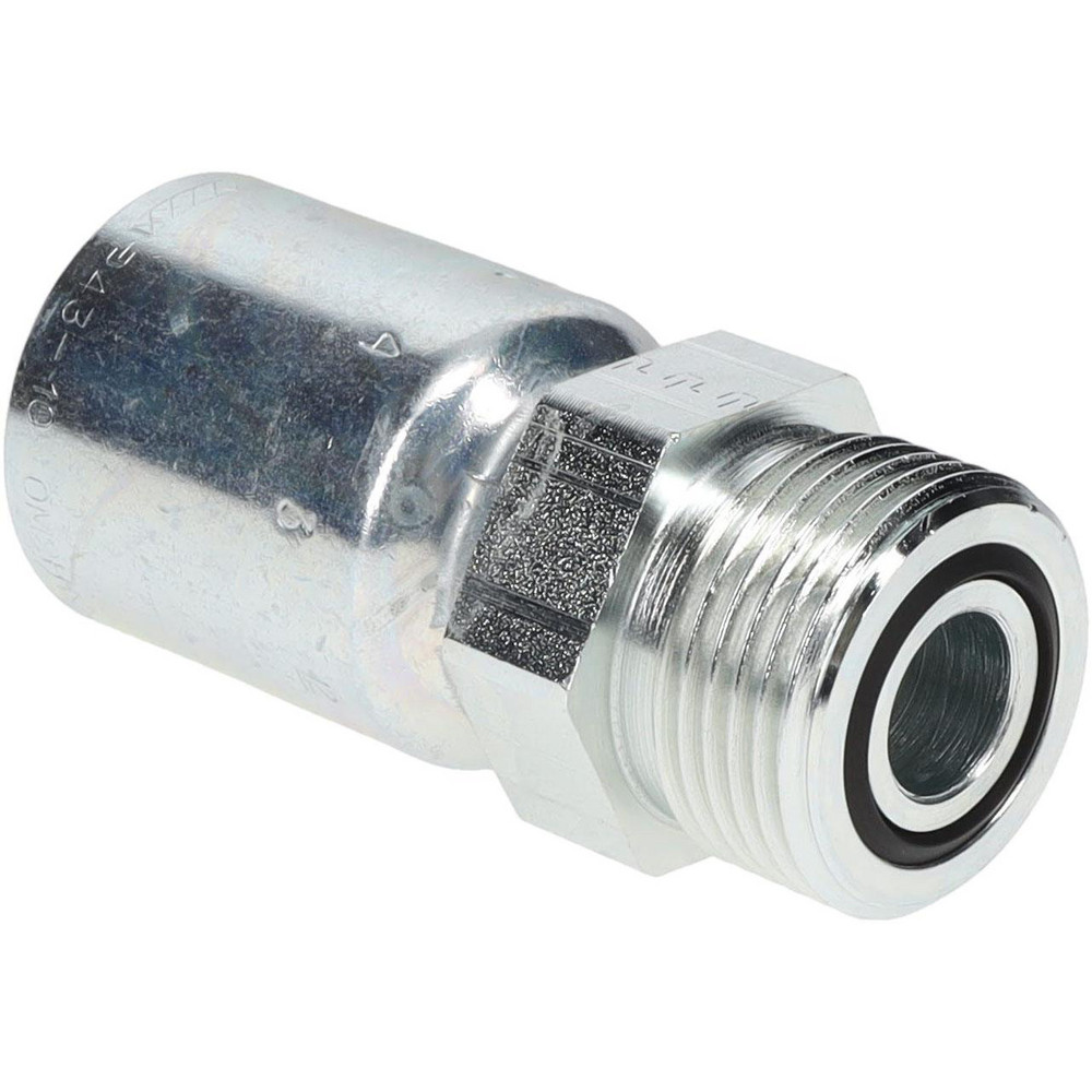 Parker Hydraulic Hose Male ORFS Swivel Fitting: 0.625" ID, 10 mm, 3/4" - BDPP-00316