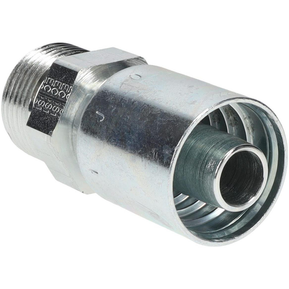 Parker Hydraulic Hose Male ORFS Swivel Fitting: 0.625" ID, 10 mm, 3/4" - BDPP-00316