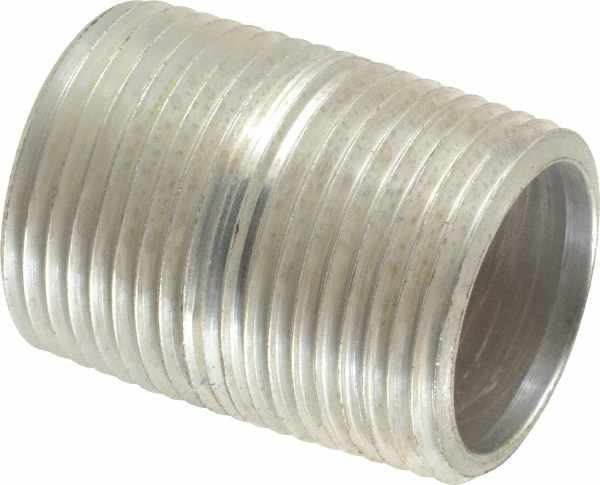 Merit Brass 3/4 x 2" 6061 Aluminum Pipe Nipple - 8012-200