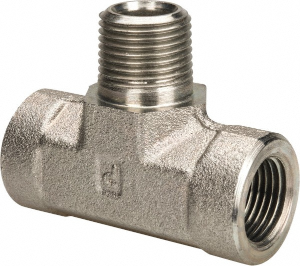 Parker Industrial Pipe Street Tee: 3/8" Female Thread, 3/8" Male Thread, MNPTF x FNPTF - 3/8 MRO-S
