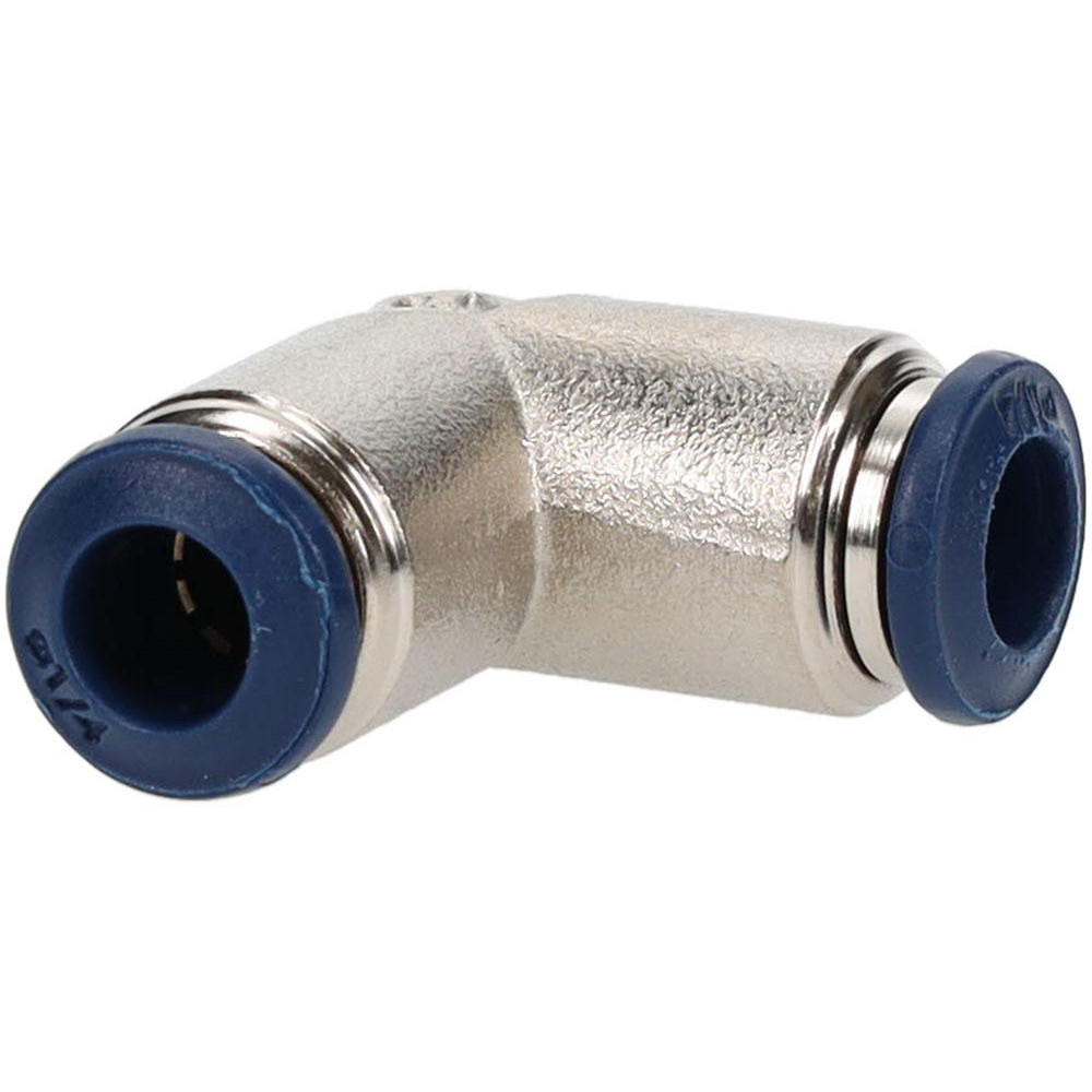 PRO-SOURCE Push-to-Connect Tube x Tube Fitting: Union Elbow, 1/4" OD - 2555901465PRO
