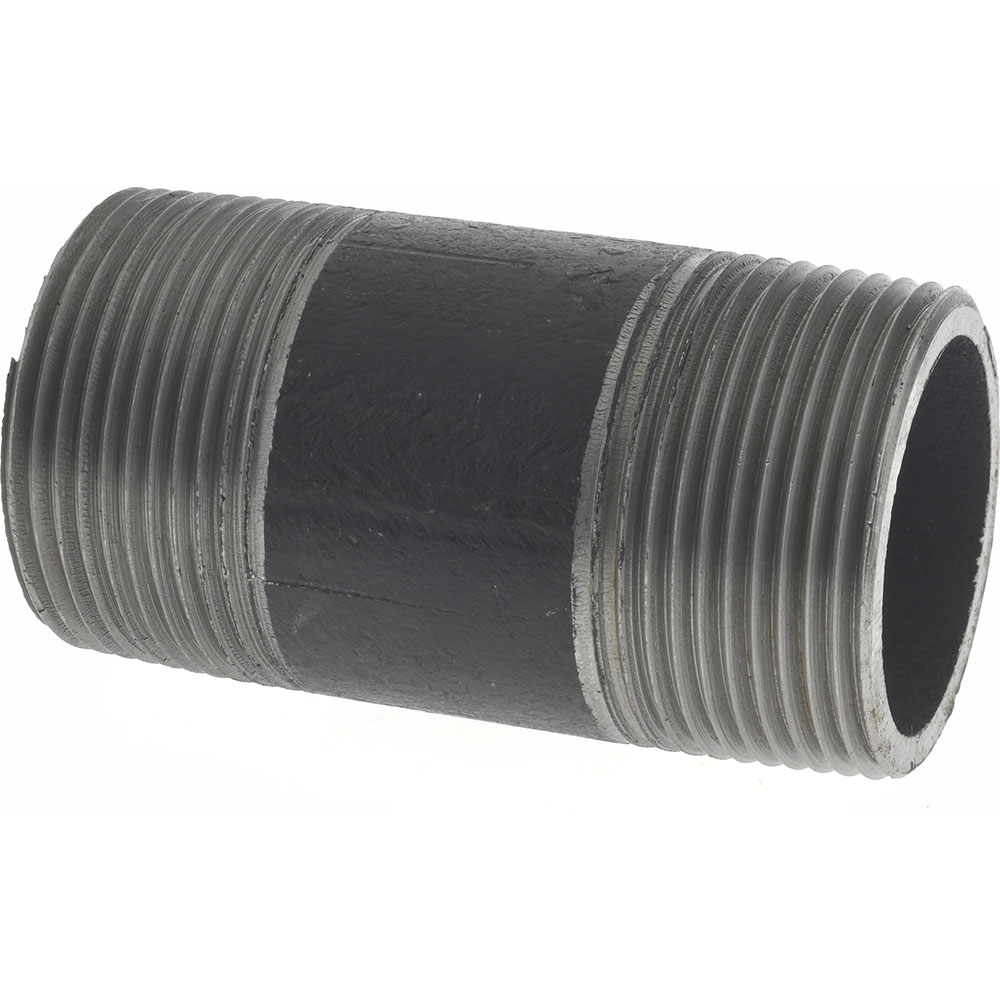 Value Collection Black Pipe Nipple: 1-1/4" Dia x 3" Long, Schedule 80 - XNBS07030