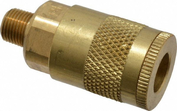 Parker Pneumatic Hose Coupling: 1/8-27, 1/4" Body Dia, Tru-Flate Automotive Interchange - B12A