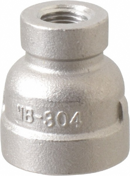 Merit Brass Pipe Reducer: 2 x 1", 304 Stainless Steel - K412-3216