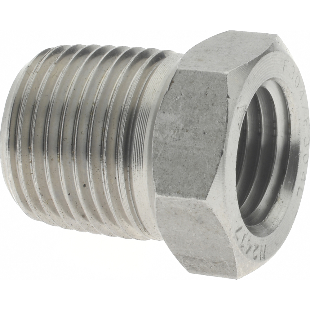 Merit Brass Pipe Bushing: 1/2 x 1/4", 304 & 304L Stainless Steel - 3414D-0804