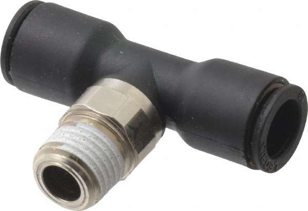 Legris Push-to-Connect Fitting: Male Branch Tee, NPT, 3/8" OD - 3108 60 11