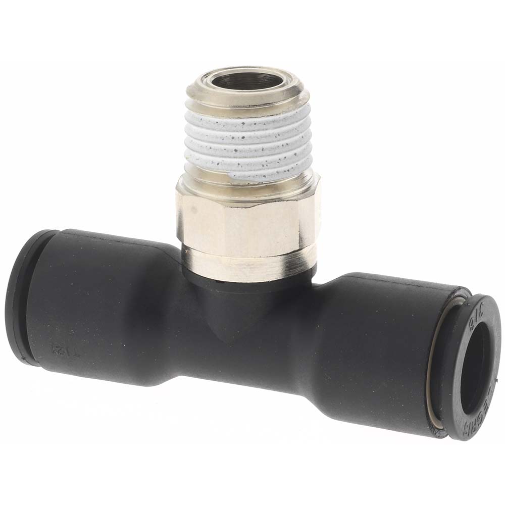 Legris Push-to-Connect Fitting: Male Branch Tee, NPT, 3/8" OD - 3108 60 11