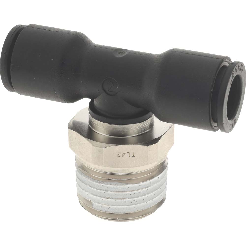 Legris Push-to-Connect Fitting: Male Branch Tee, NPT, 3/8" OD - 3108 60 11