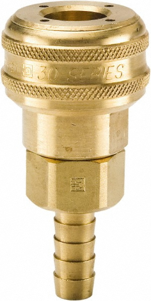 Parker Pneumatic Hose Coupling: 1/4" Body Dia, Industrial Interchange - 23KATF09MPN