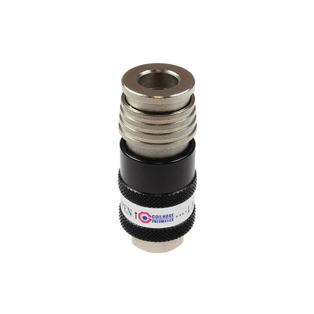 Coilhose Pneumatics Pneumatic Hose Coupling: 1/4" Thread, 1-3/16" Body Dia, Universal Interchange - 150USE