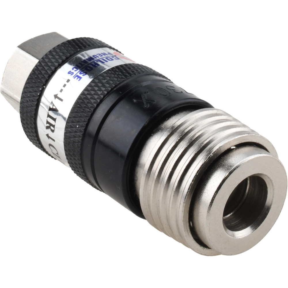Coilhose Pneumatics Pneumatic Hose Coupling: 1/4" Thread, 1-3/16" Body Dia, Universal Interchange - 150USE