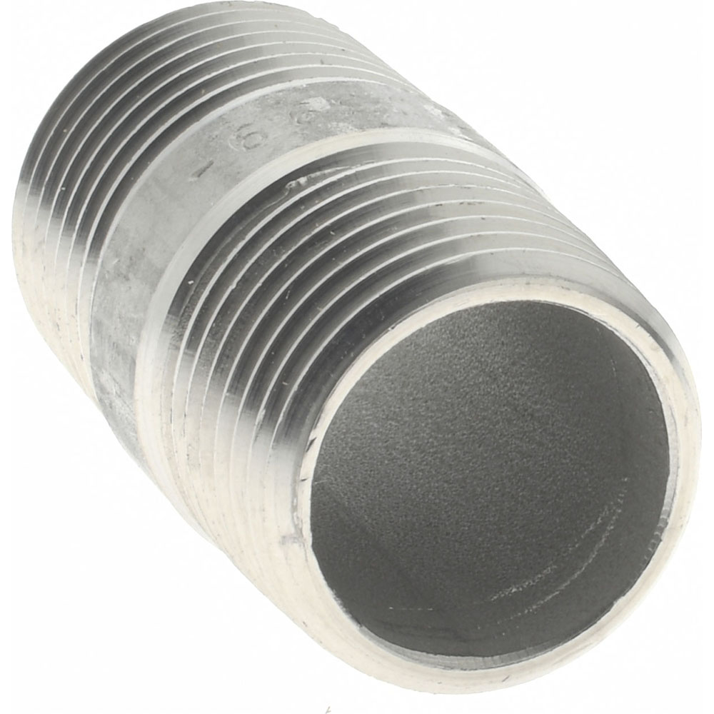 Merit Brass Stainless Steel Pipe Nipple: 1/2" Pipe, Grade 316 & 316L - 6008-150