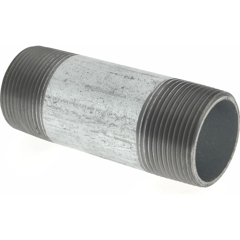 Value Collection Galvanized Pipe Nipple: 1-1/4", 4" Long, Schedule 40, Steel - NG07040
