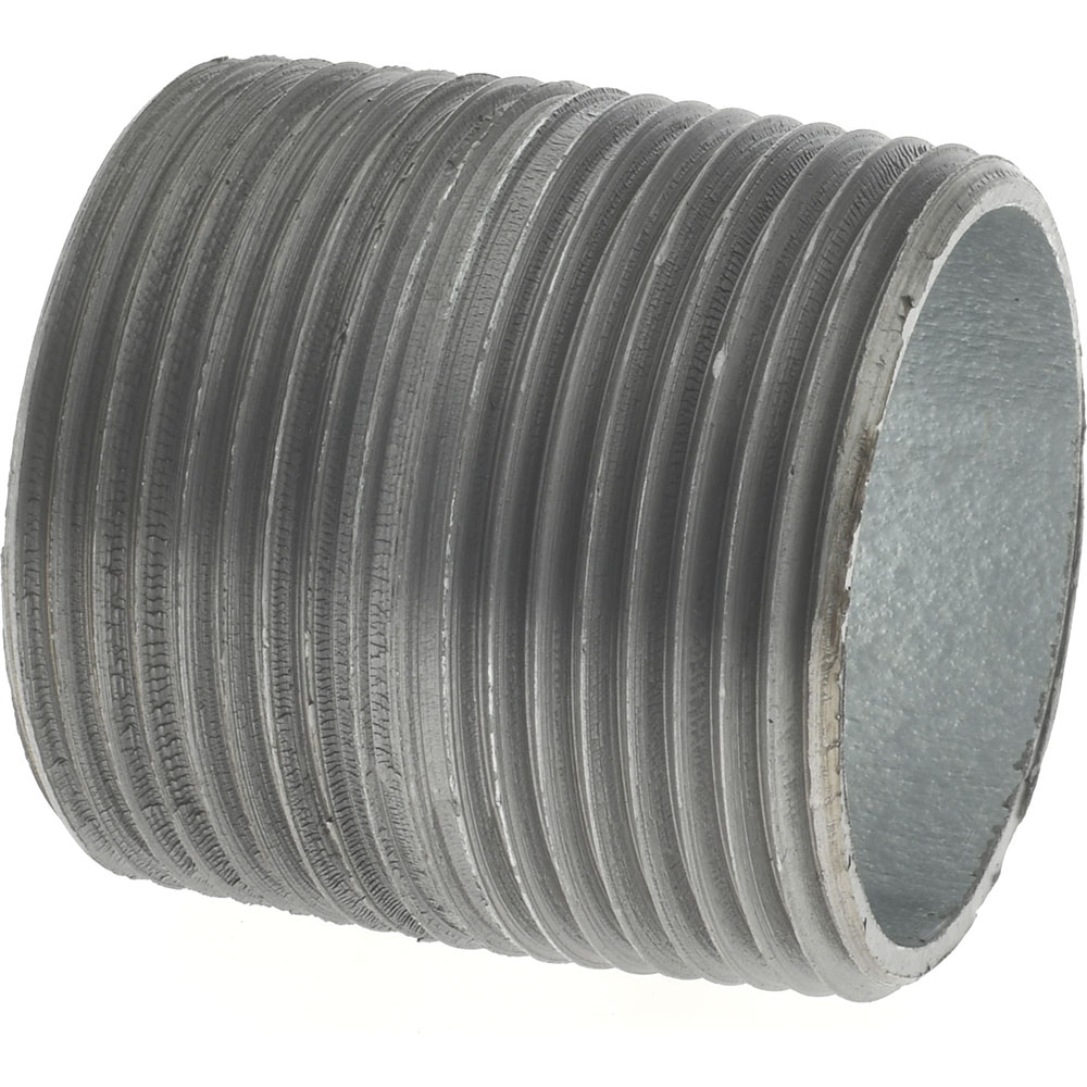 Value Collection Galvanized Pipe Nipple: 1-1/4", 4" Long, Schedule 40, Steel - NG07040