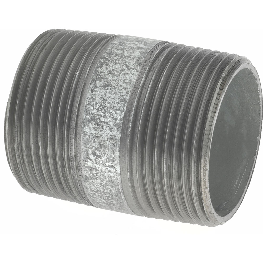 Value Collection Galvanized Pipe Nipple: 1-1/4", 4" Long, Schedule 40, Steel - NG07040