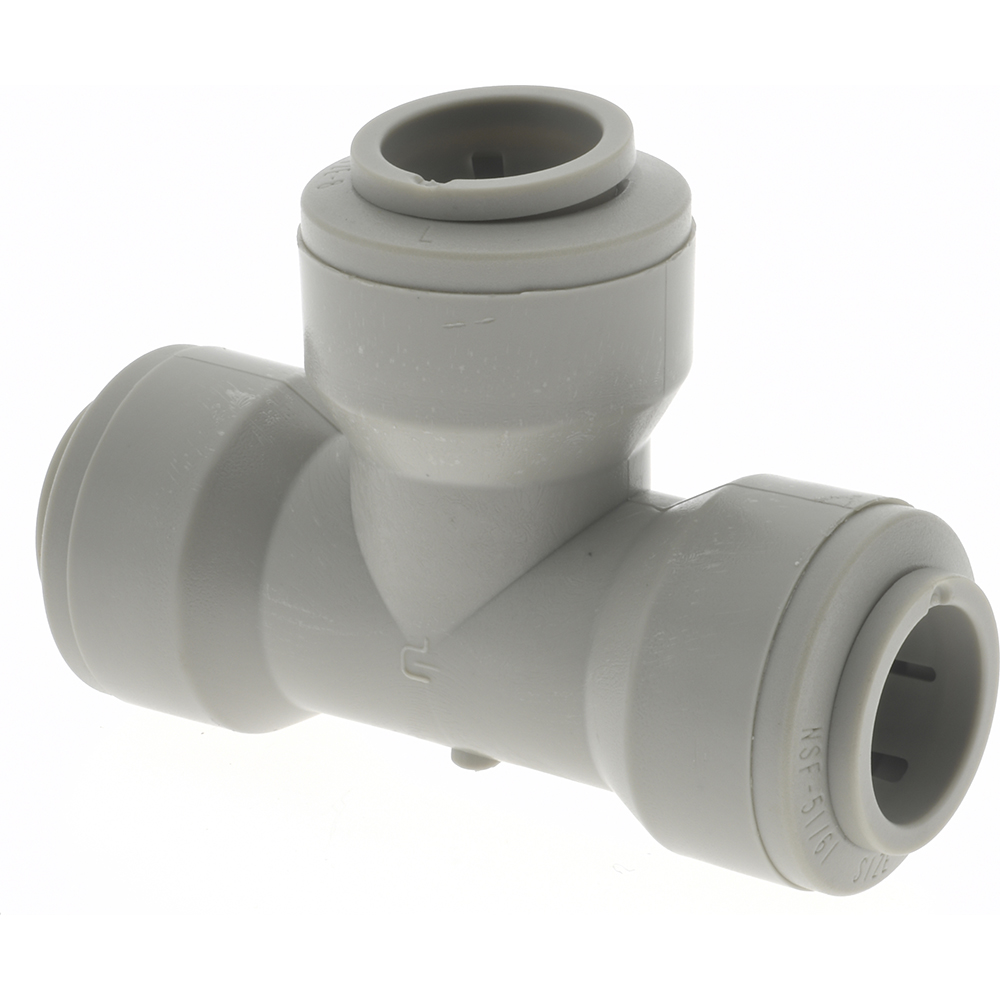 Parker Push-to-Connect Push-to-Connect x Push-to-Connect Fitting: Union Tee, 1/4" OD - A4TU4-MG