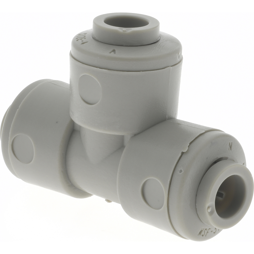 Parker Push-to-Connect Push-to-Connect x Push-to-Connect Fitting: Union Tee, 1/4" OD - A4TU4-MG