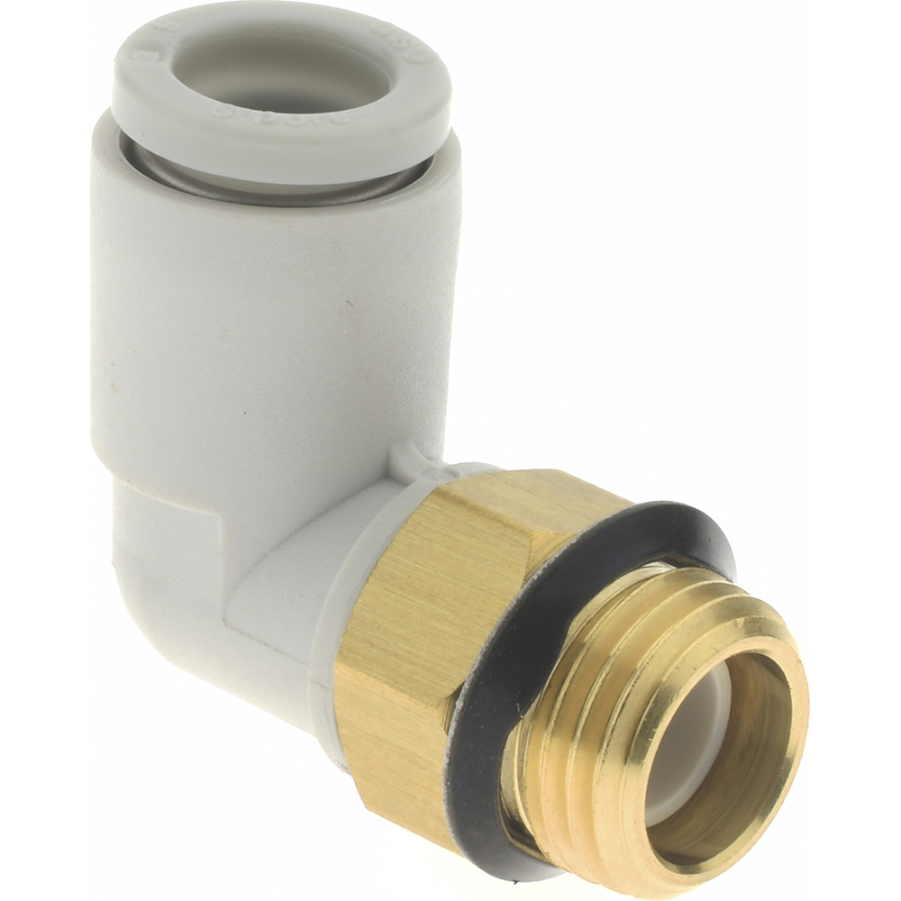 SMC PNEUMATICS Push-to-Connect Push-to-Connect Fitting: Elbow, Universal, 6.00 mm OD - KQ2L06-U01A