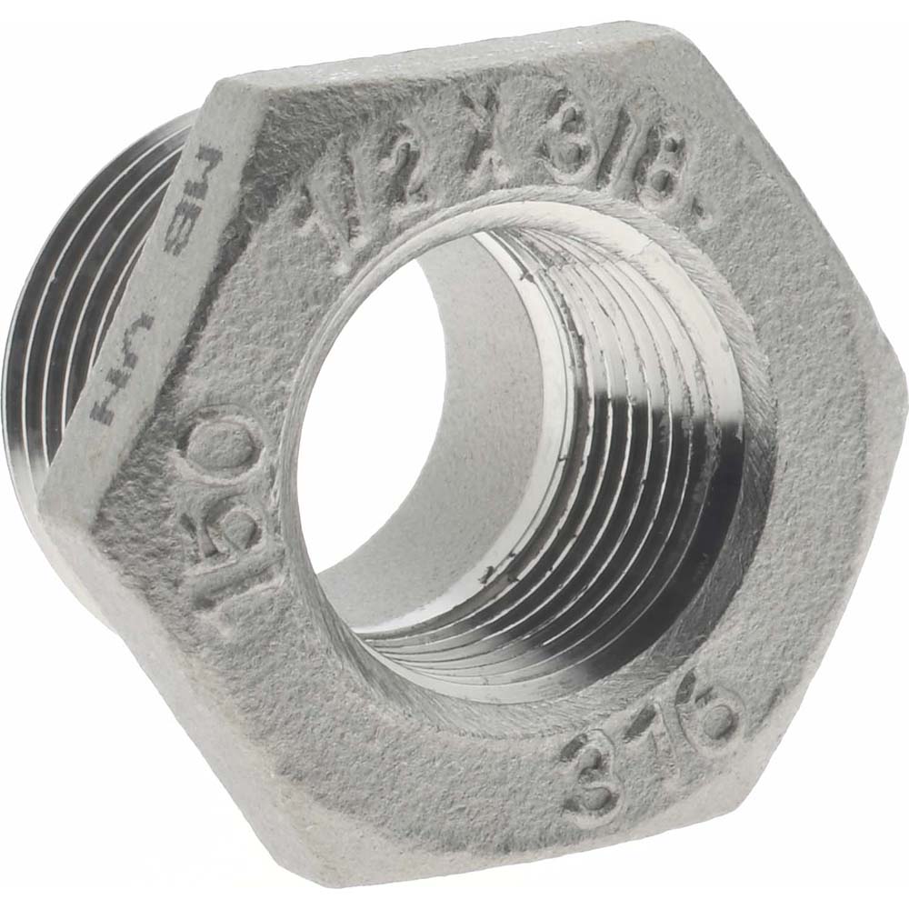 Merit Brass Pipe Bushing: 1/2 x 3/8", 316 Stainless Steel - K614-0806