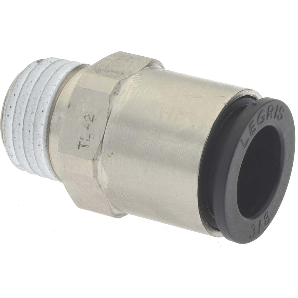 Legris Push-to-Connect Tube x Male x Tube x Male BSPT Fitting: Connector, BSPT, 3/8" OD - 3175 60 17