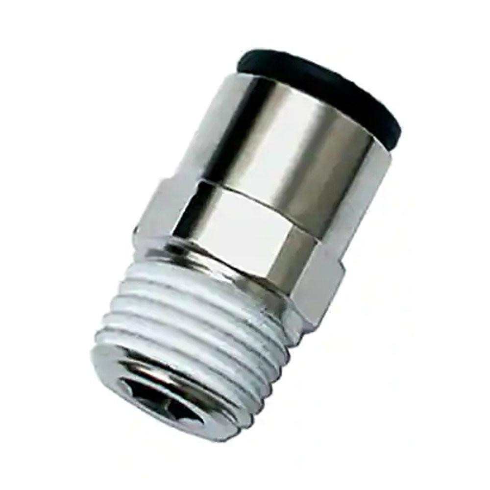 Legris Push-to-Connect Tube x Male x Tube x Male BSPT Fitting: Connector, BSPT, 3/8" OD - 3175 60 17