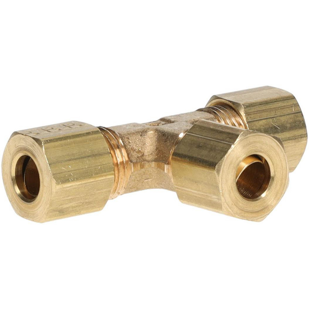 Parker Compression Tube Union Elbow: 7/16-24, 1/4" Tube OD, Compression x Compression - 165C-4