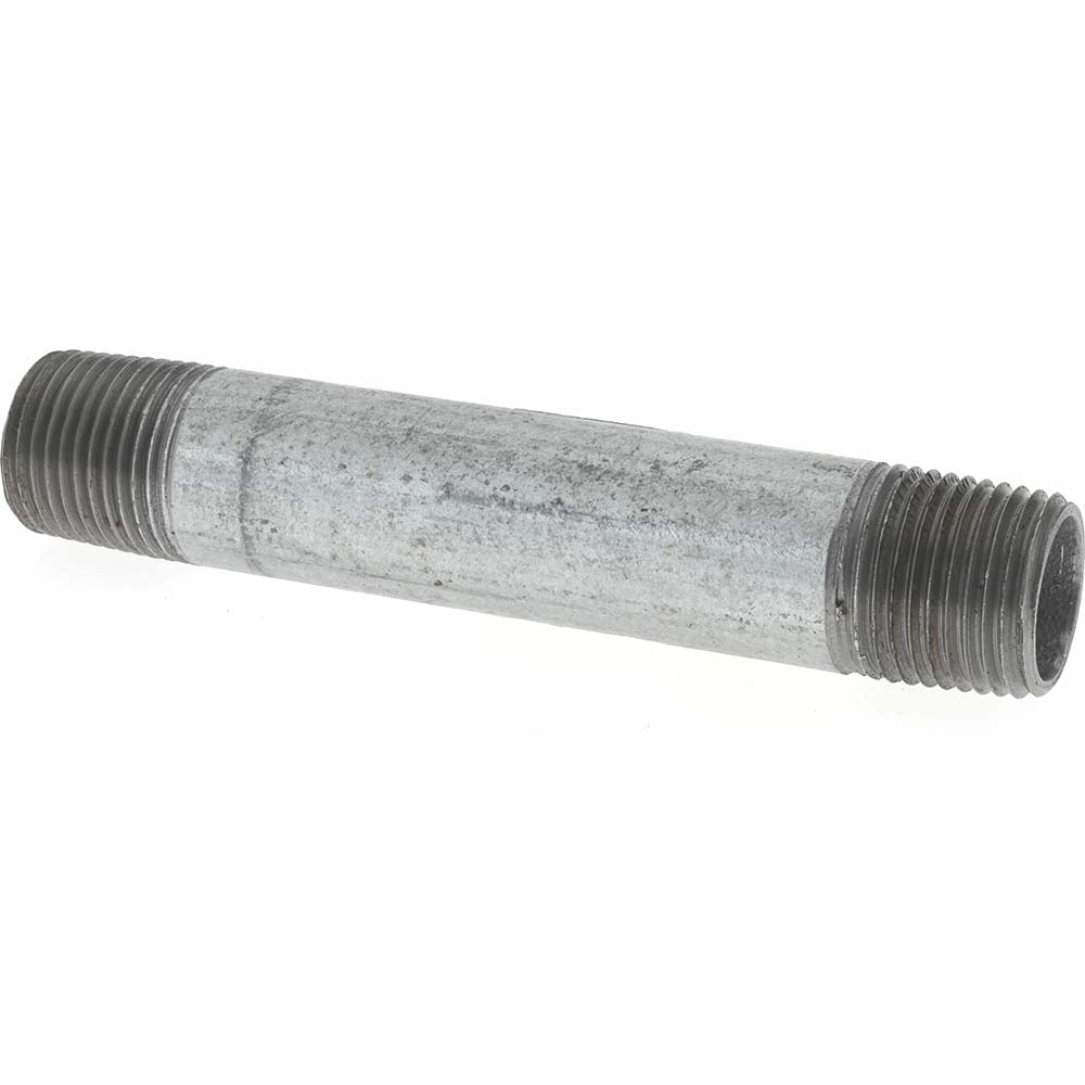 Value Collection Galvanized Pipe Nipple: 1/2", 4-1/2" Long, Schedule 40, Steel - NG04045