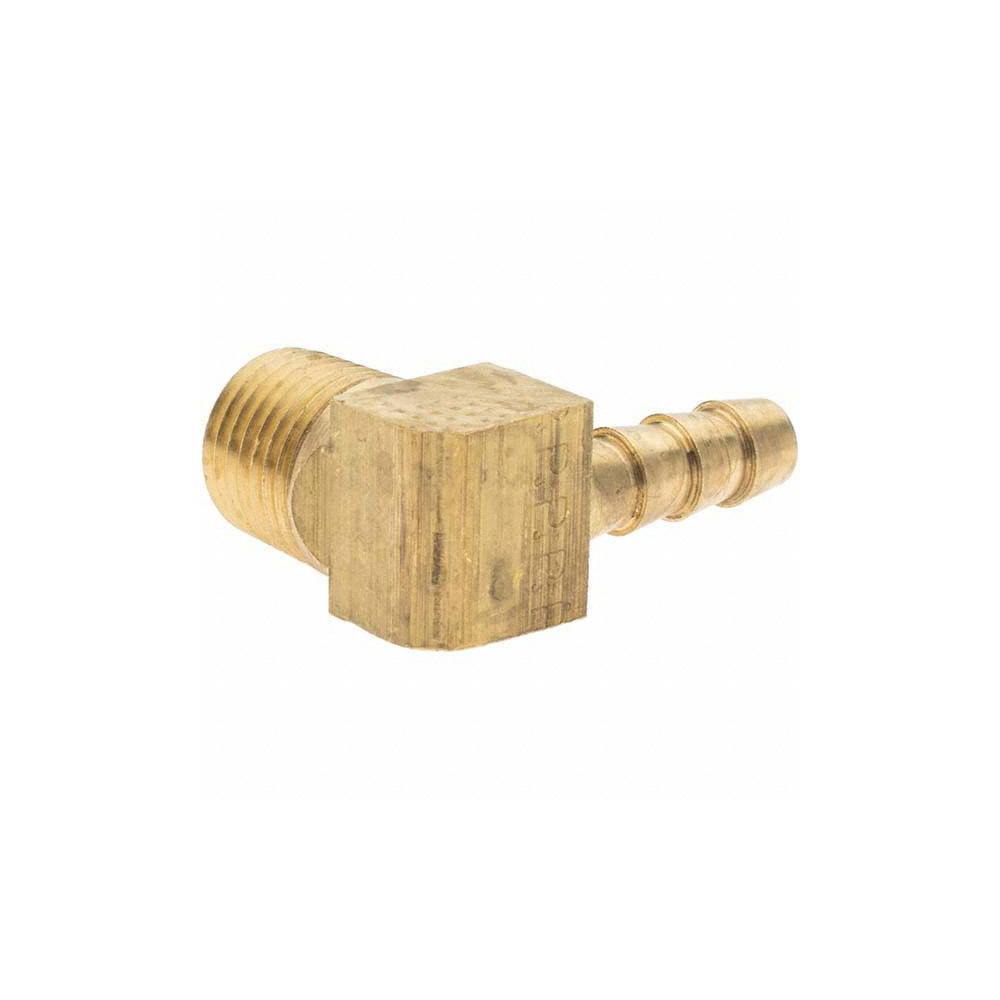 Parker Barbed Hose Fitting: 1/4" x 1/4" ID Hose, Elbow - 11595